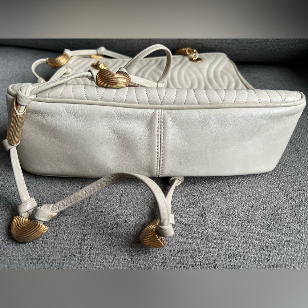 Fendi White Leather Pasta Bag Vintage - Picture 14 of 15